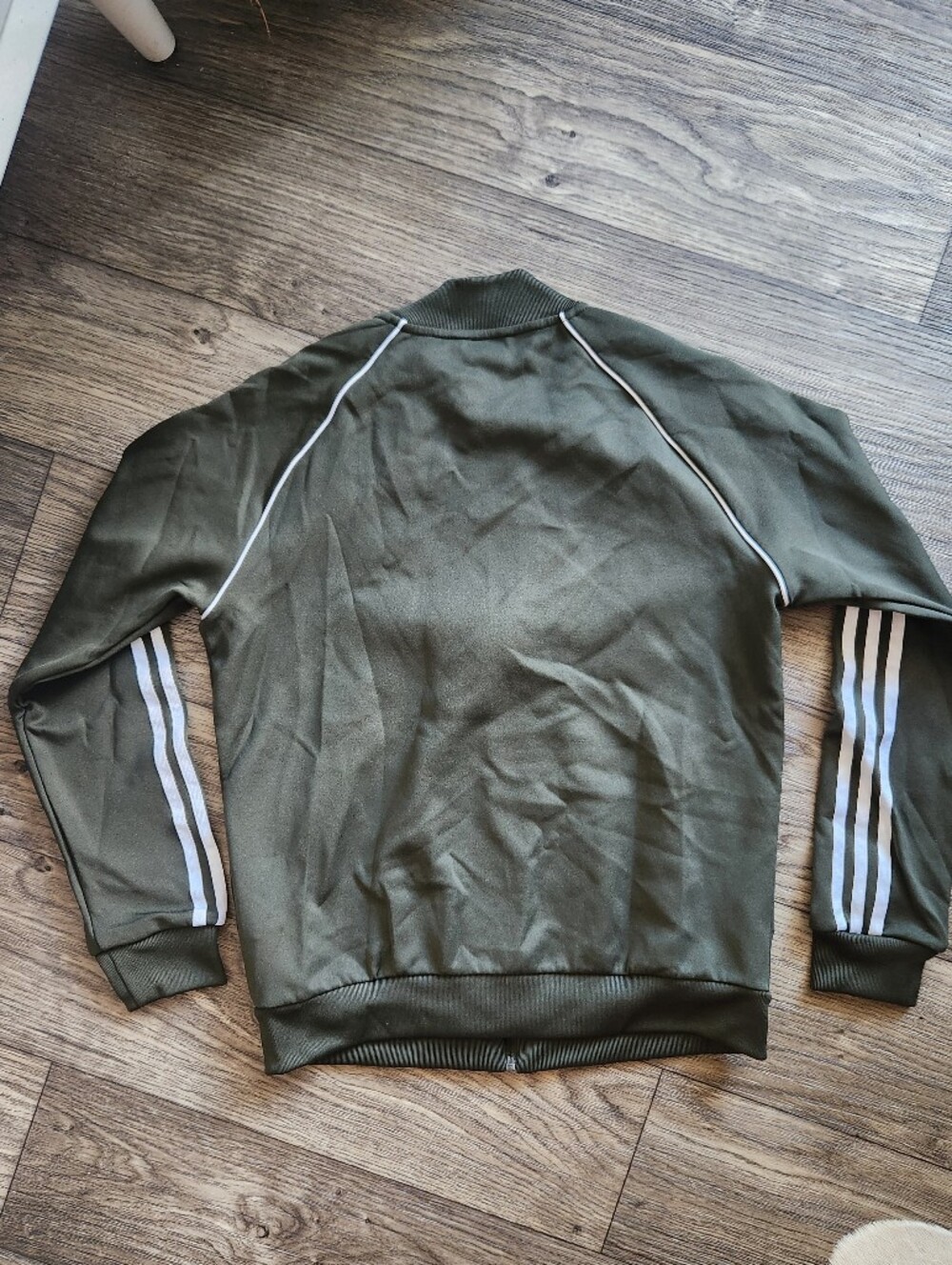 Adidas Originals Superstar TT Track Top Sports Jacket Athletic Khaki Green Sz M - Picture 7 of 7